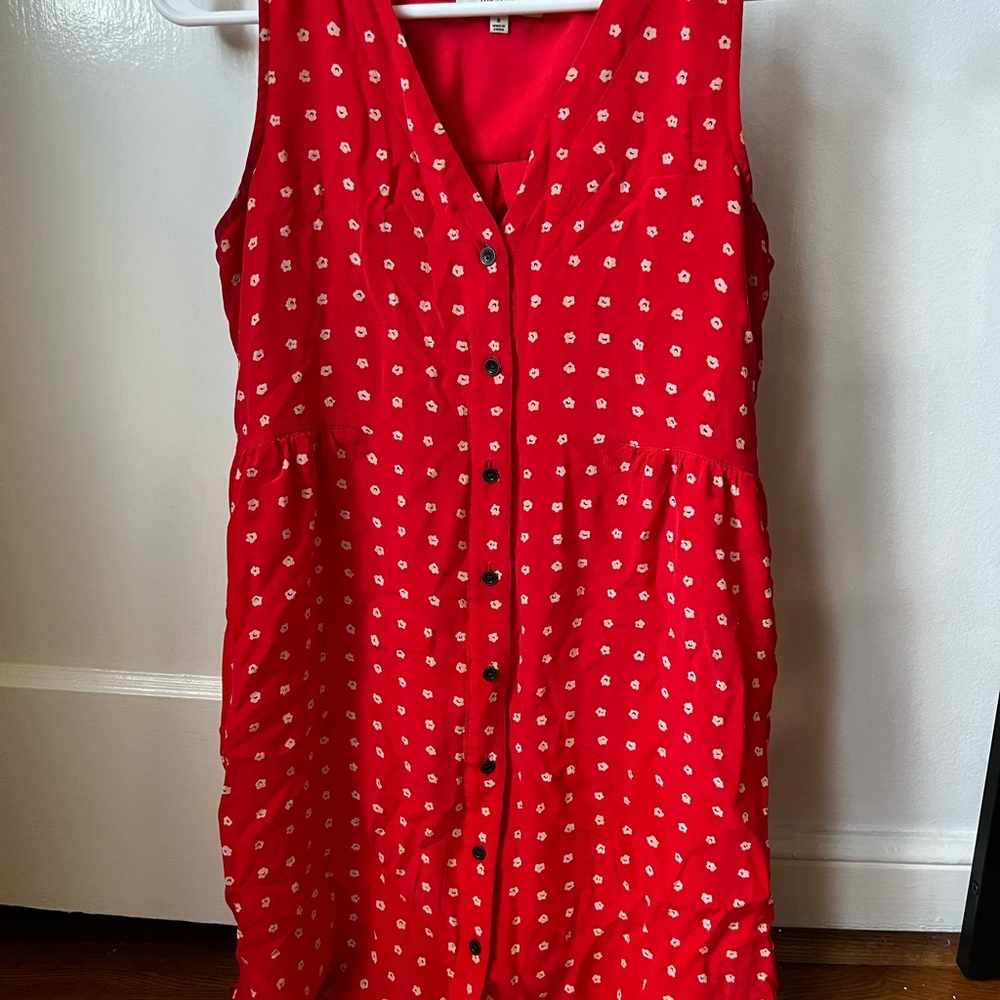 Madewell Red Floral Mini Dress